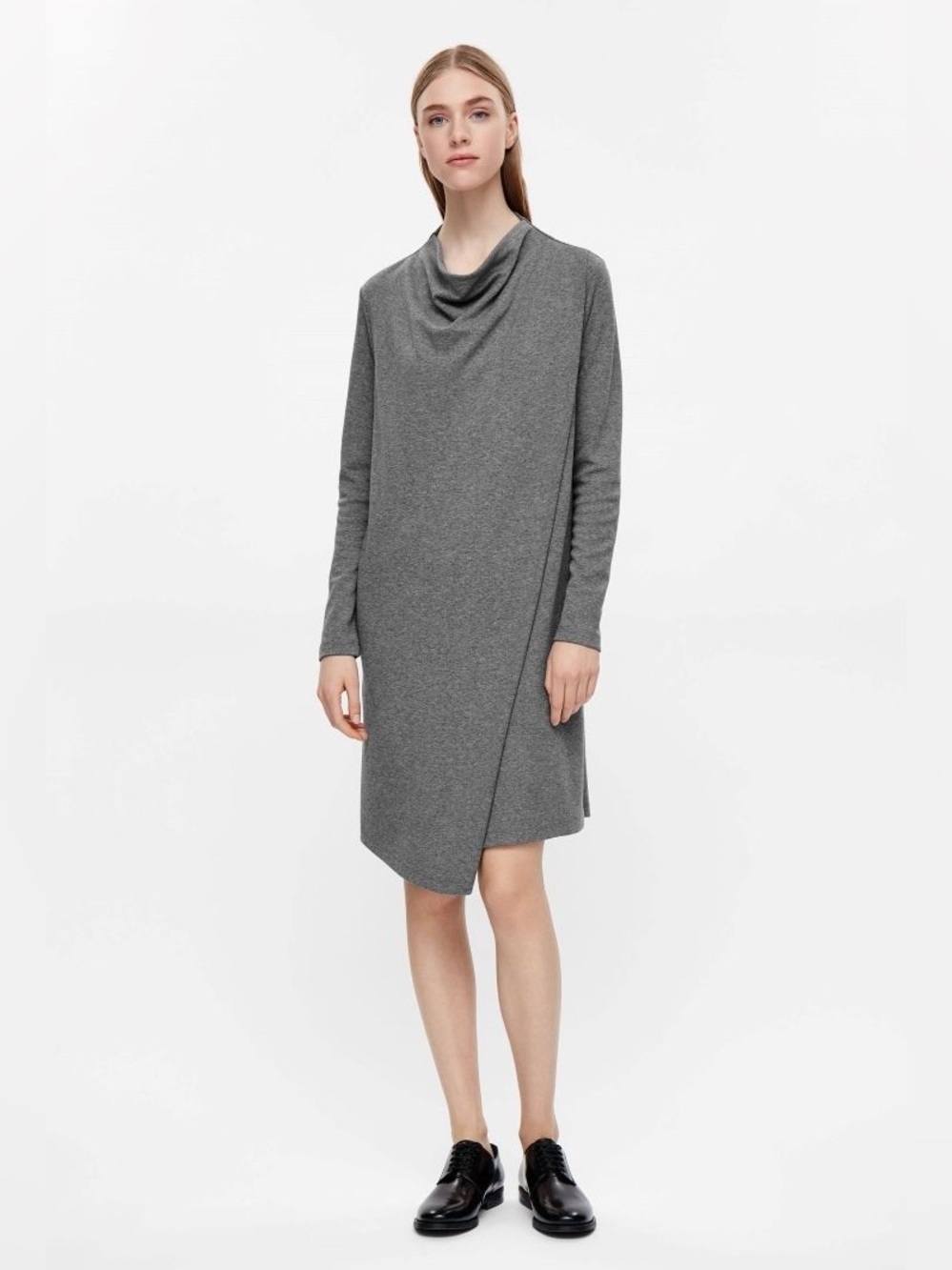 COS Grey cowl neck Shift dress, size M